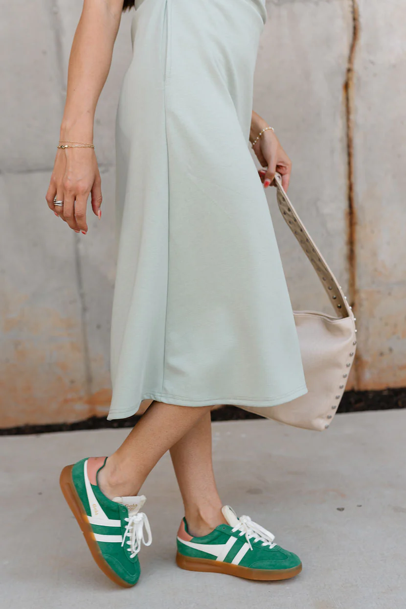 Lizzie Sage Green Knit Midi Dress - Image 7