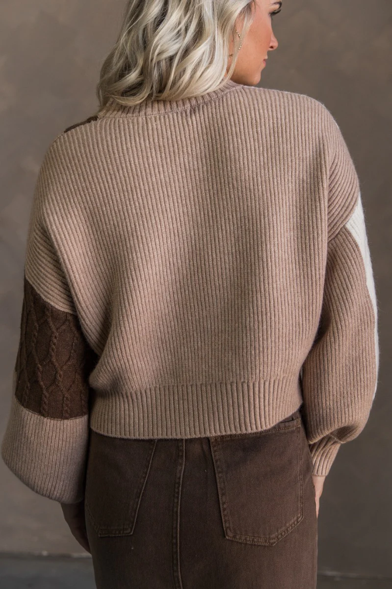 Logan Brown Multi Long Sleeve Sweater - Image 5