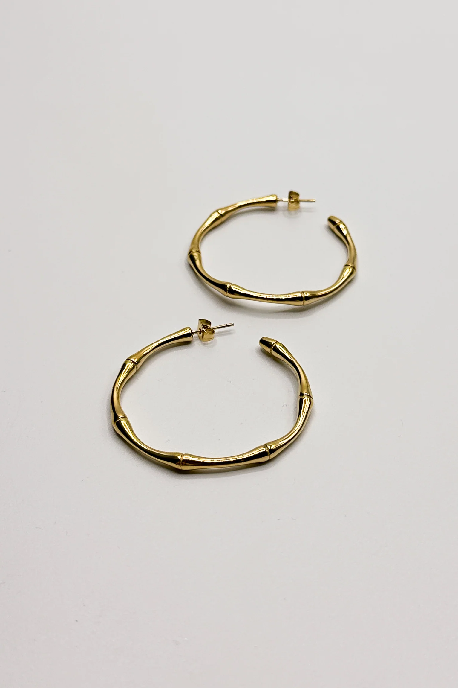 Lola Gold Bamboo Hoop Earring