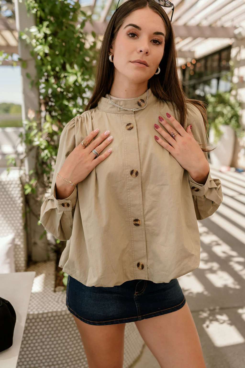 Londyn Light Olive Bubble Jacket - Image 7