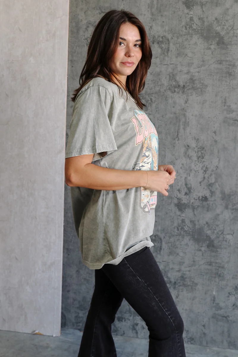 Long Live Cowgirls Grey Graphic Tee - Image 7