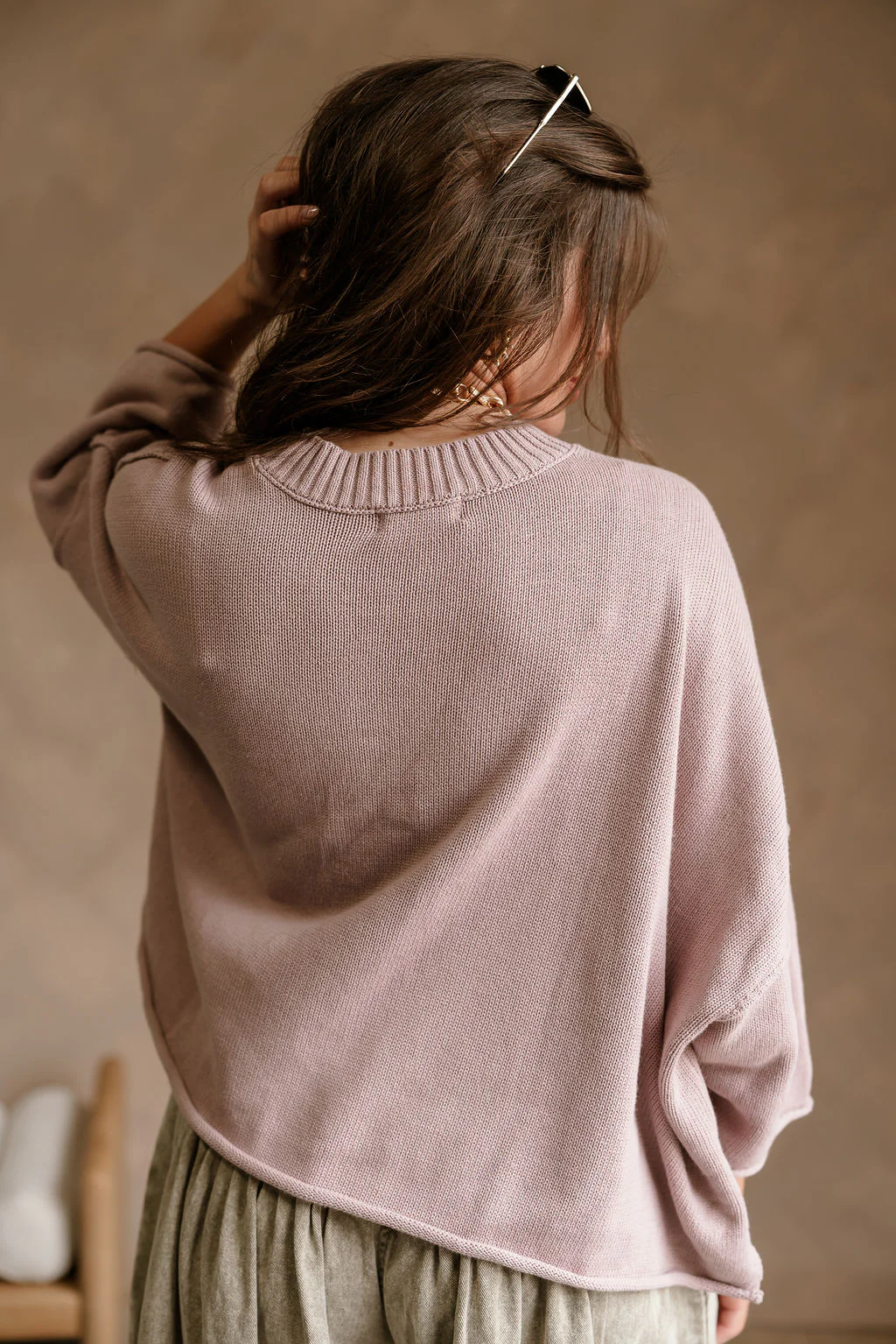 Lora Dusty Purple Short Sleeve Sweater - Image 4