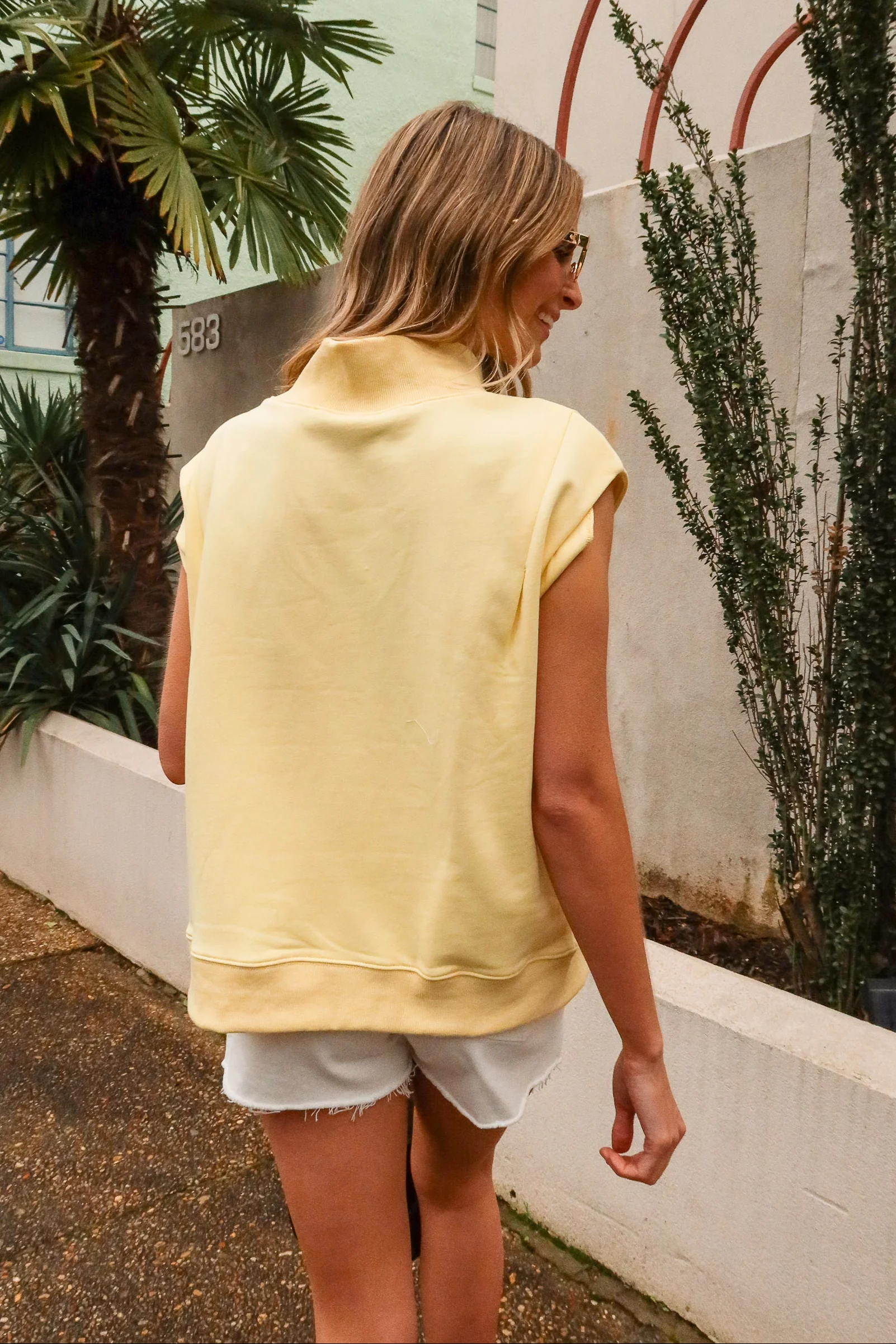 Loren Yellow Sleeveless Mock Neck Top - Image 4