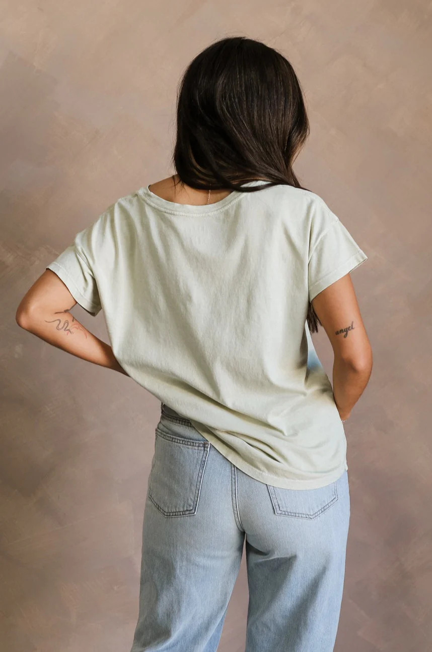 Los Angeles Musical Light Sage Graphic Top - Image 7