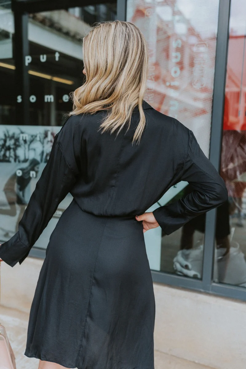 Lost In The Moment Dress in Black - Image 8