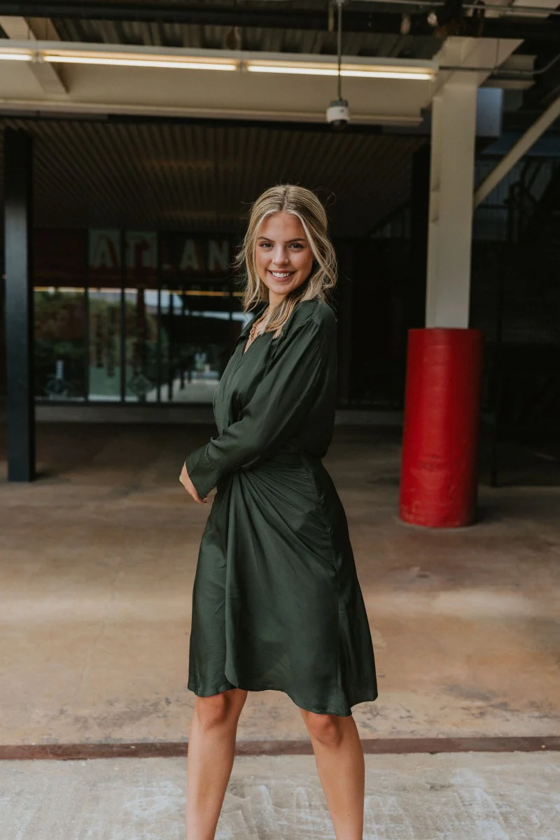 Lost In The Moment Dress in Green - Image 4