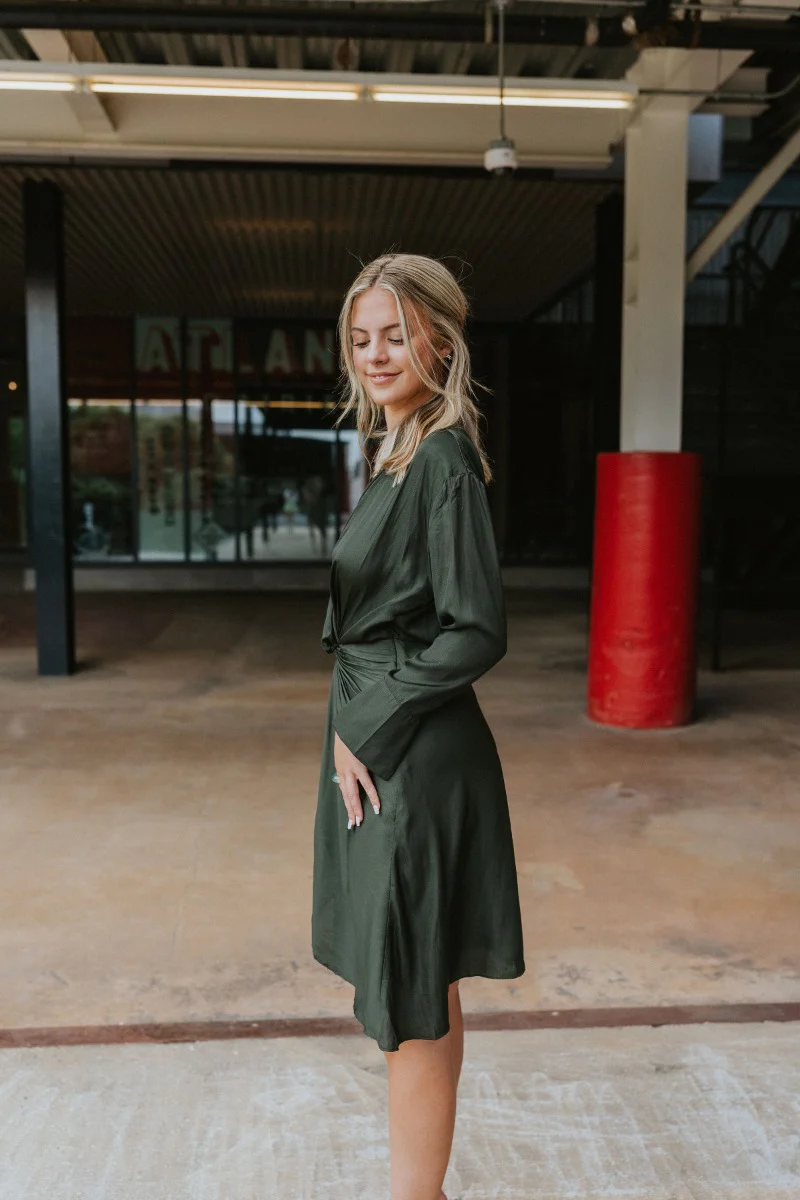 Lost In The Moment Dress in Green - Image 6