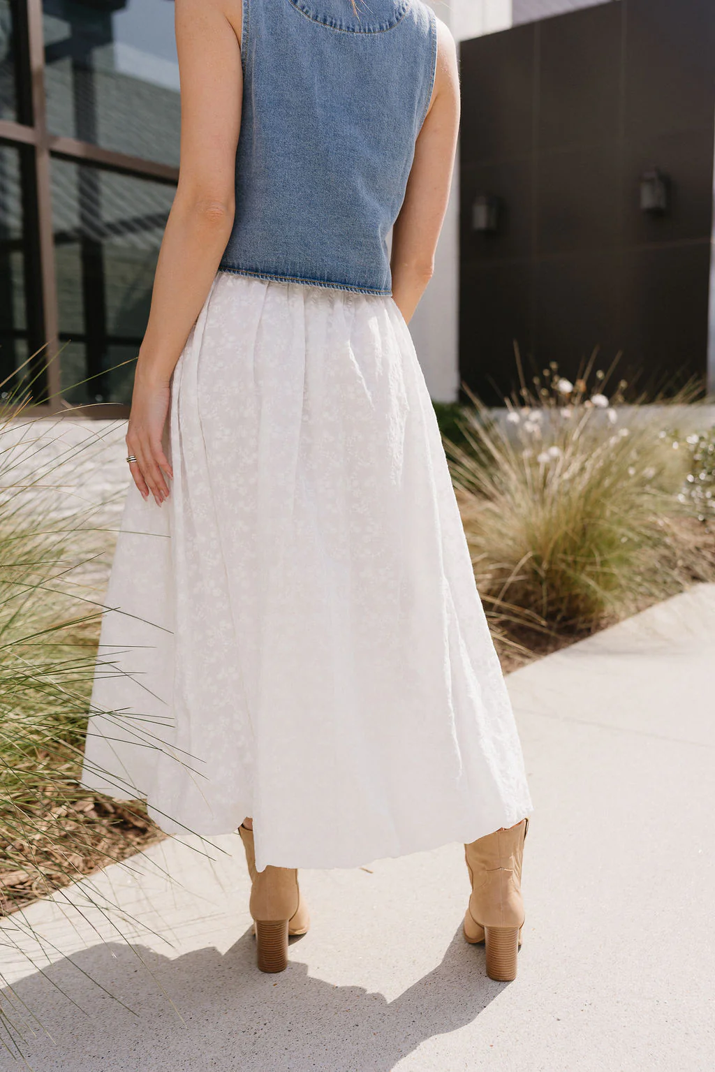 Lottie White Floral Maxi Skirt - Image 6