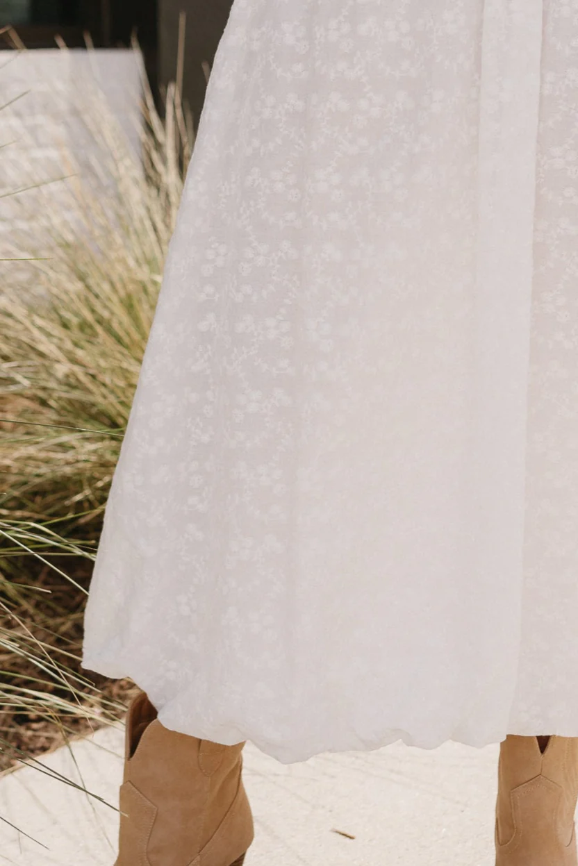 Lottie White Floral Maxi Skirt - Image 7