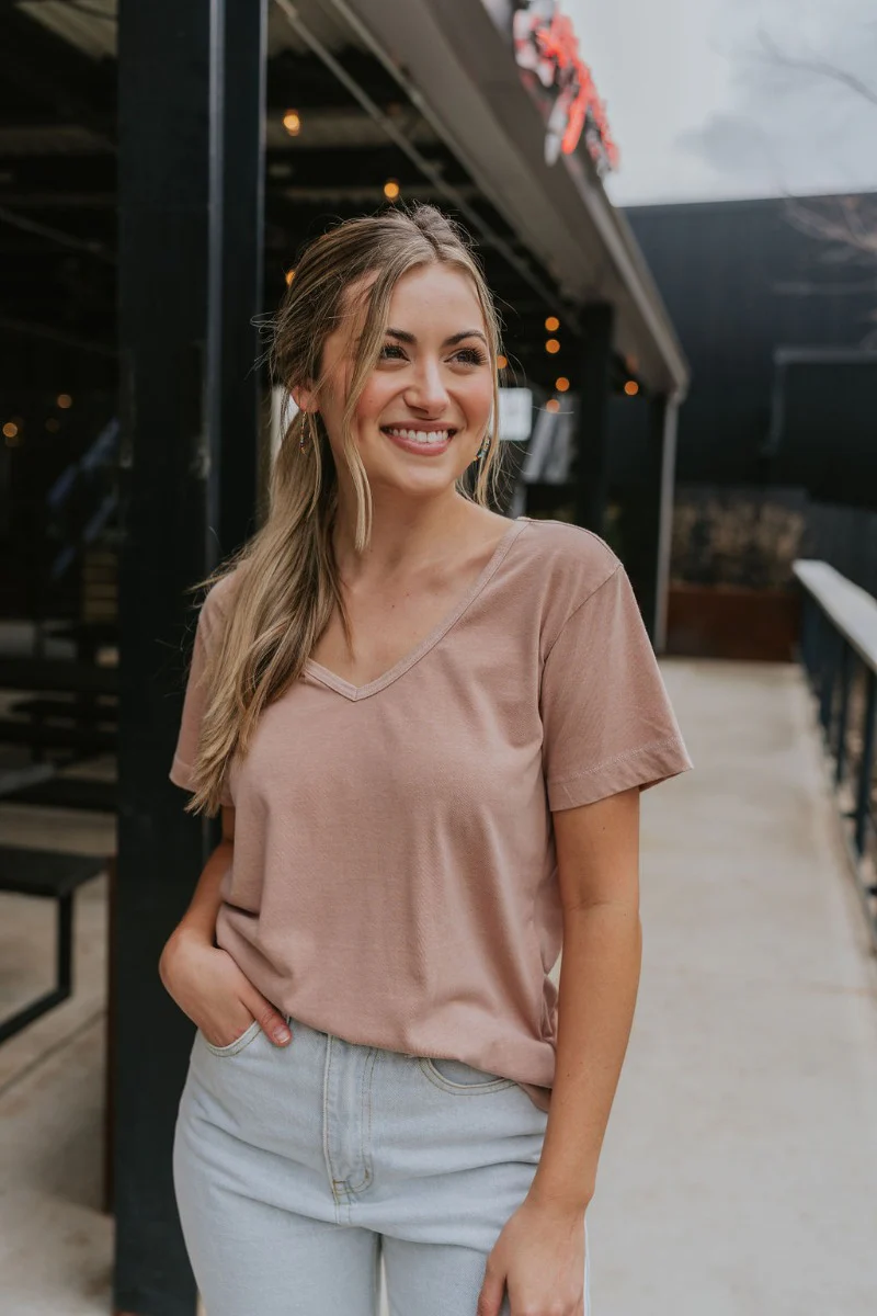 Lounge Life Top in Taupe