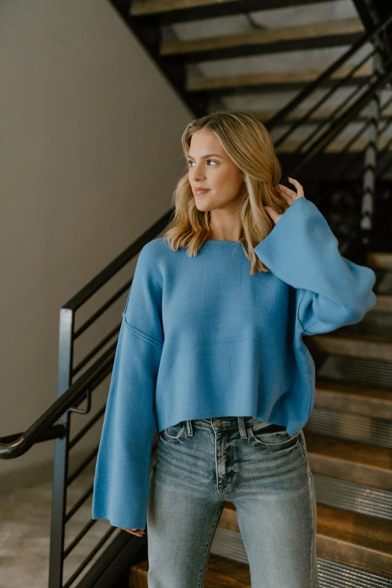 Love Always Sweater In Blue - Image 3
