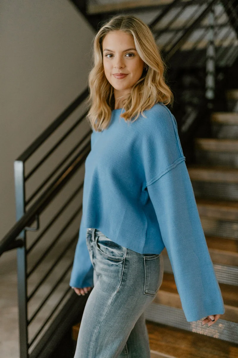 Love Always Sweater In Blue - Image 4