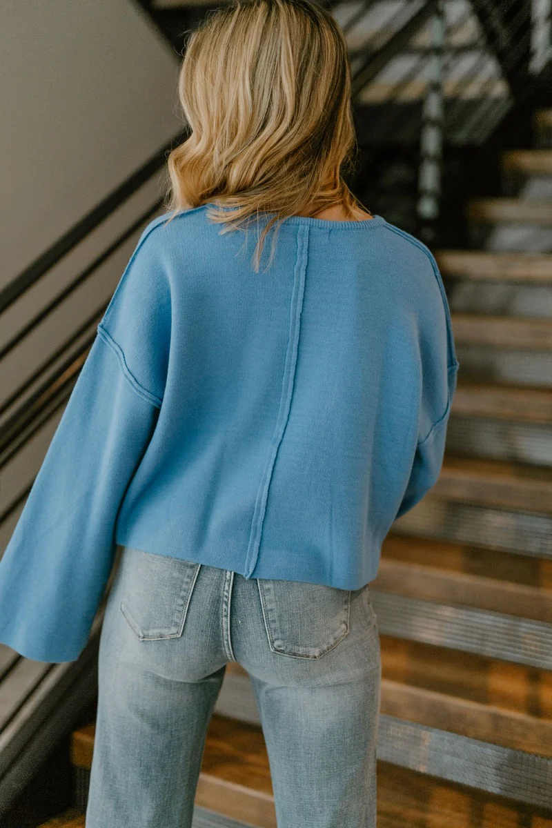 Love Always Sweater In Blue - Image 5