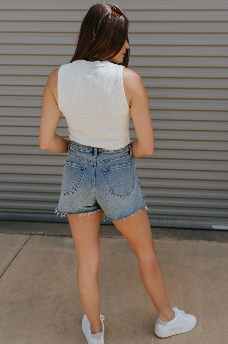 Love America Cream Knit Tank - Image 8