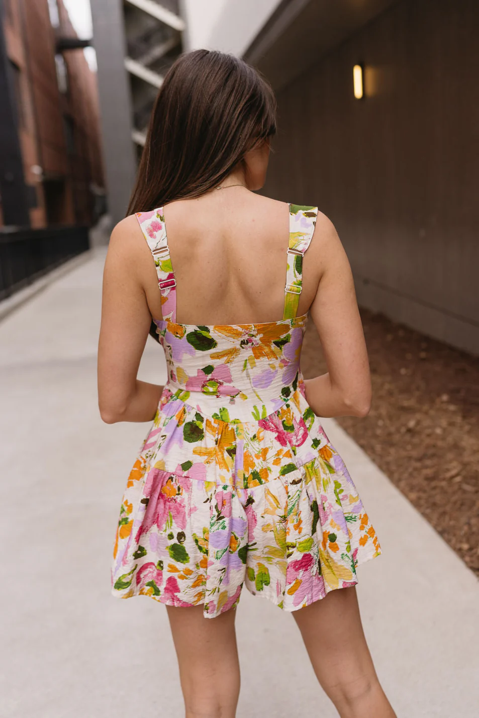 Lucia Cream Multi Floral Romper - Image 3