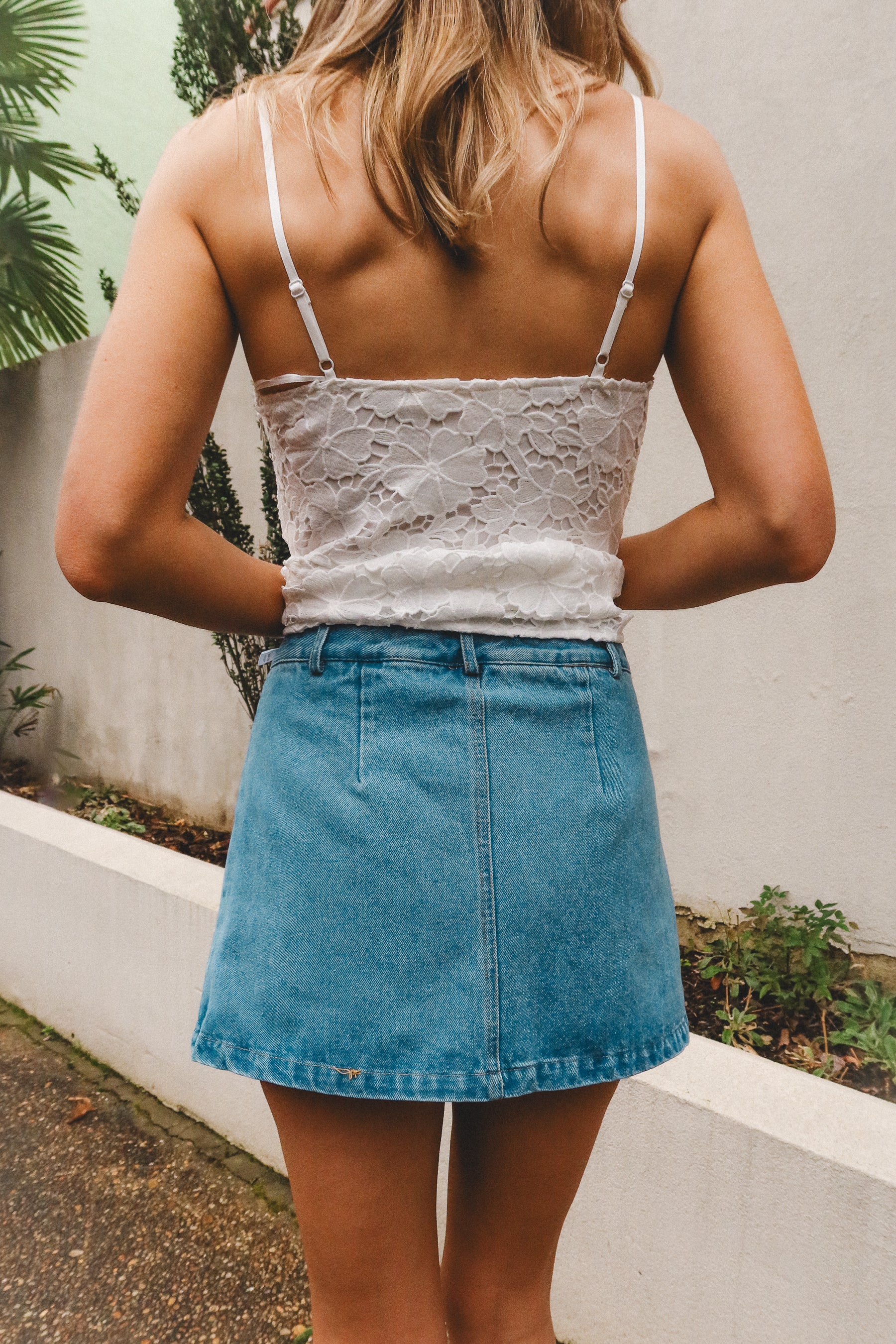 Lucie Denim Mini Skort - Image 3