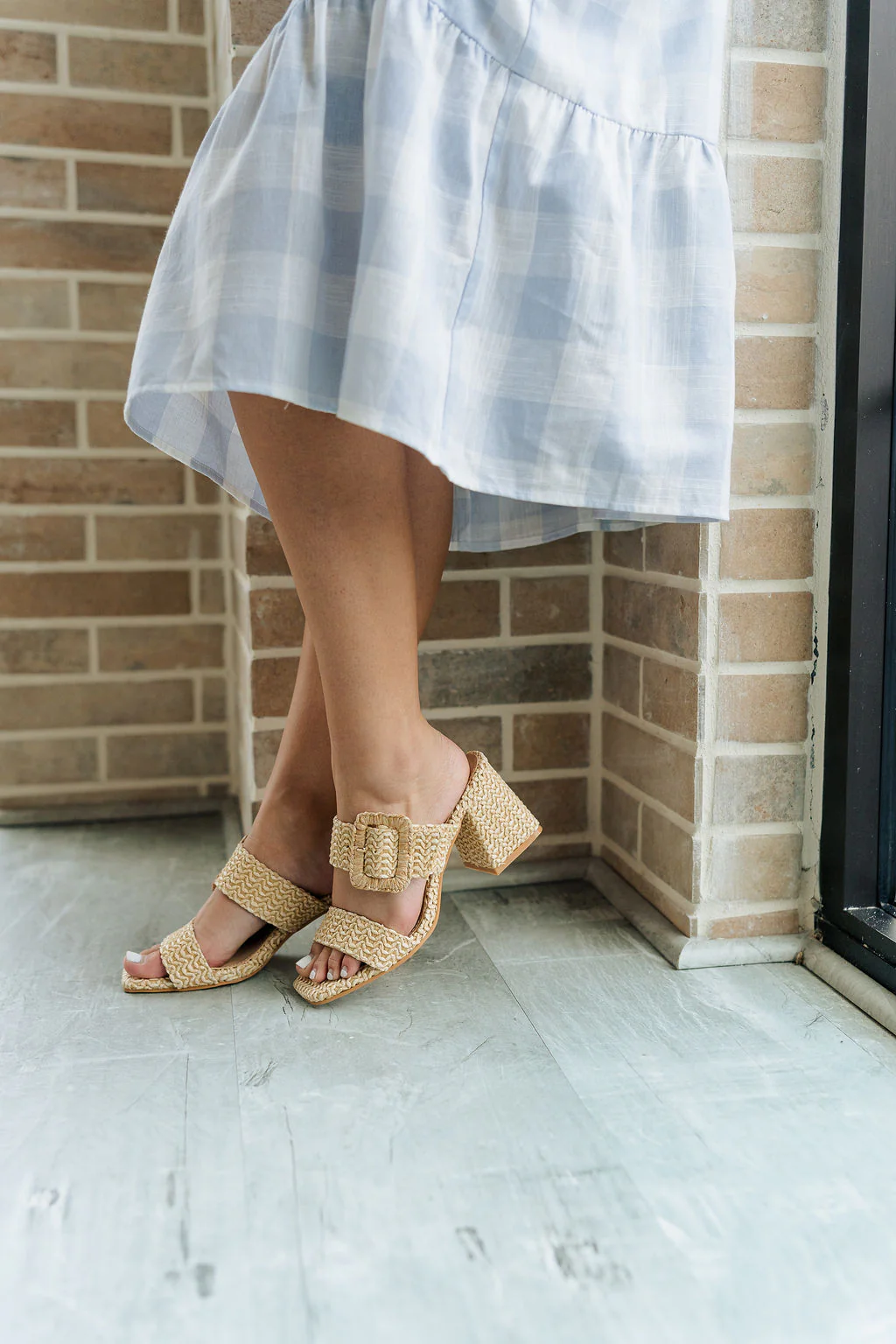 Lucy Heel Sandal in Natural