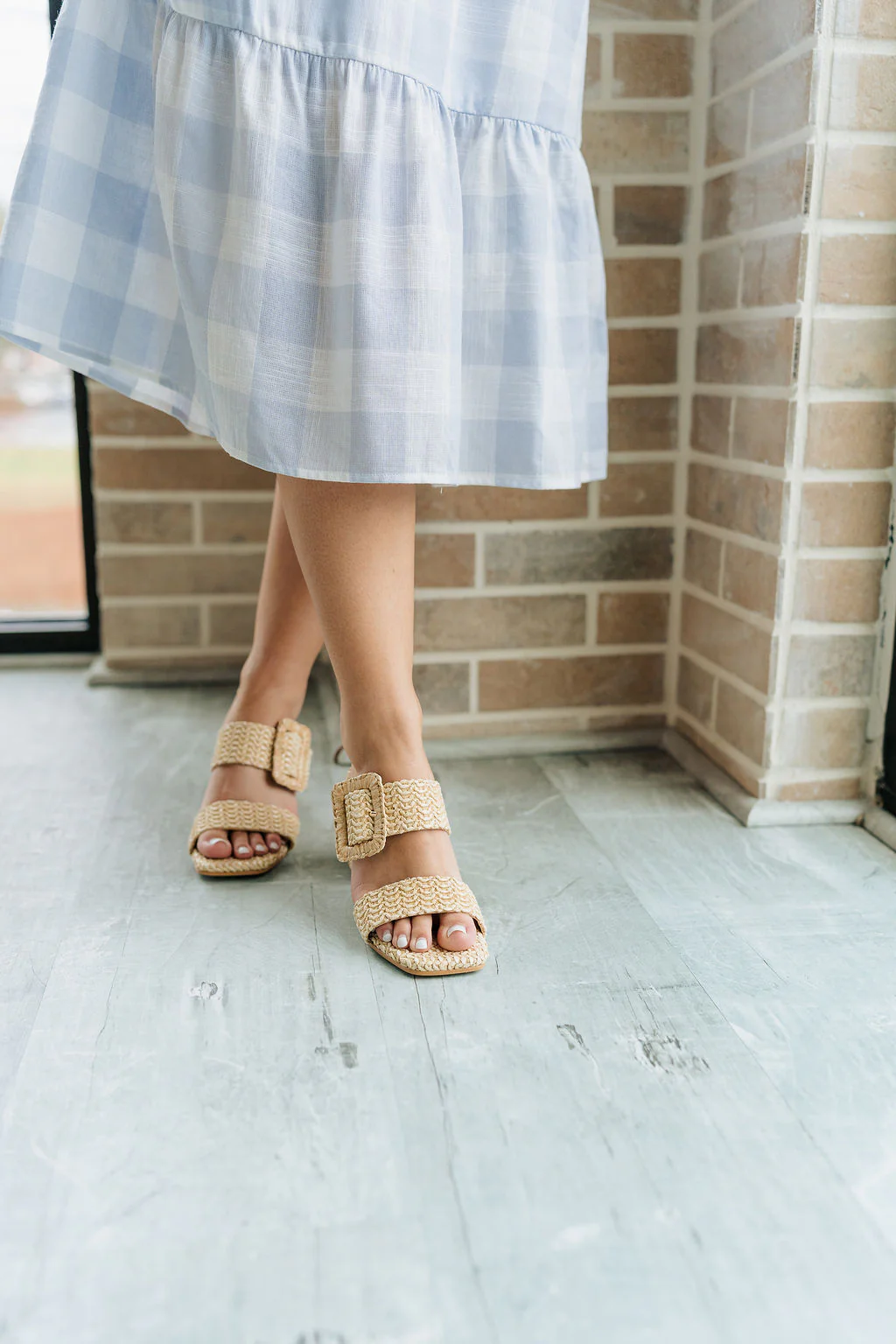 Lucy Heel Sandal in Natural - Image 2