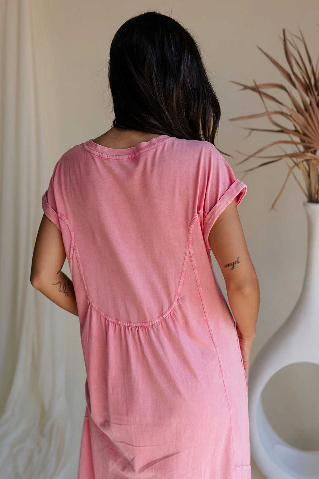 Lumi Coral Short Sleeve Maxi Dress - Image 4