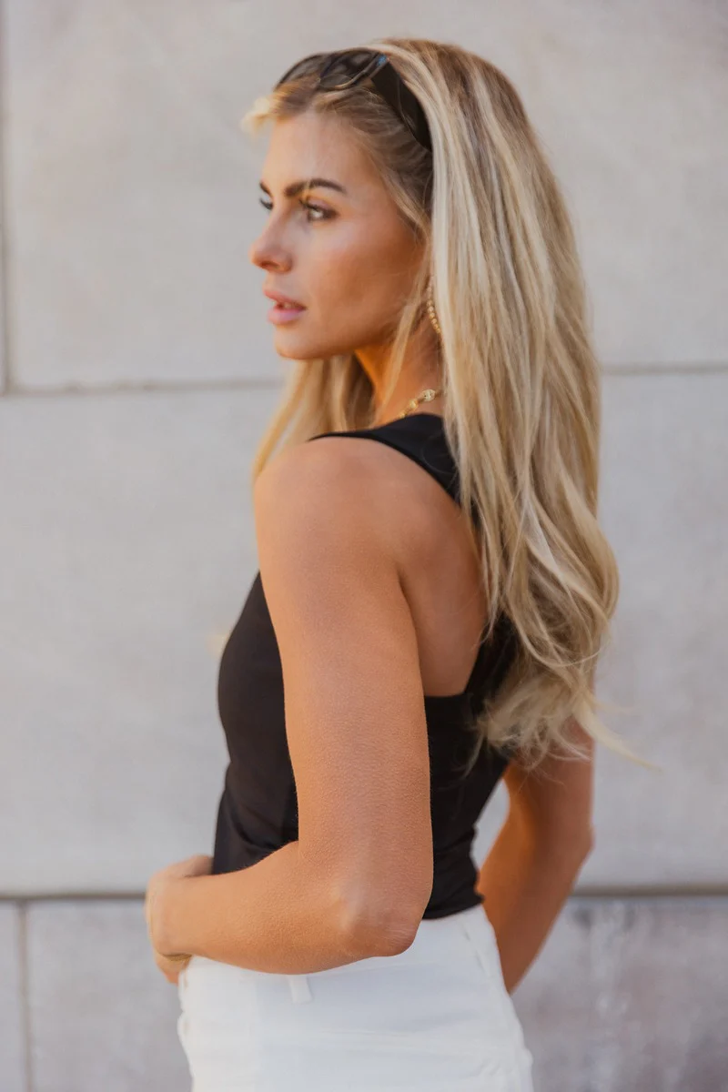 Luna Black Sleeveless Bodysuit - Image 8