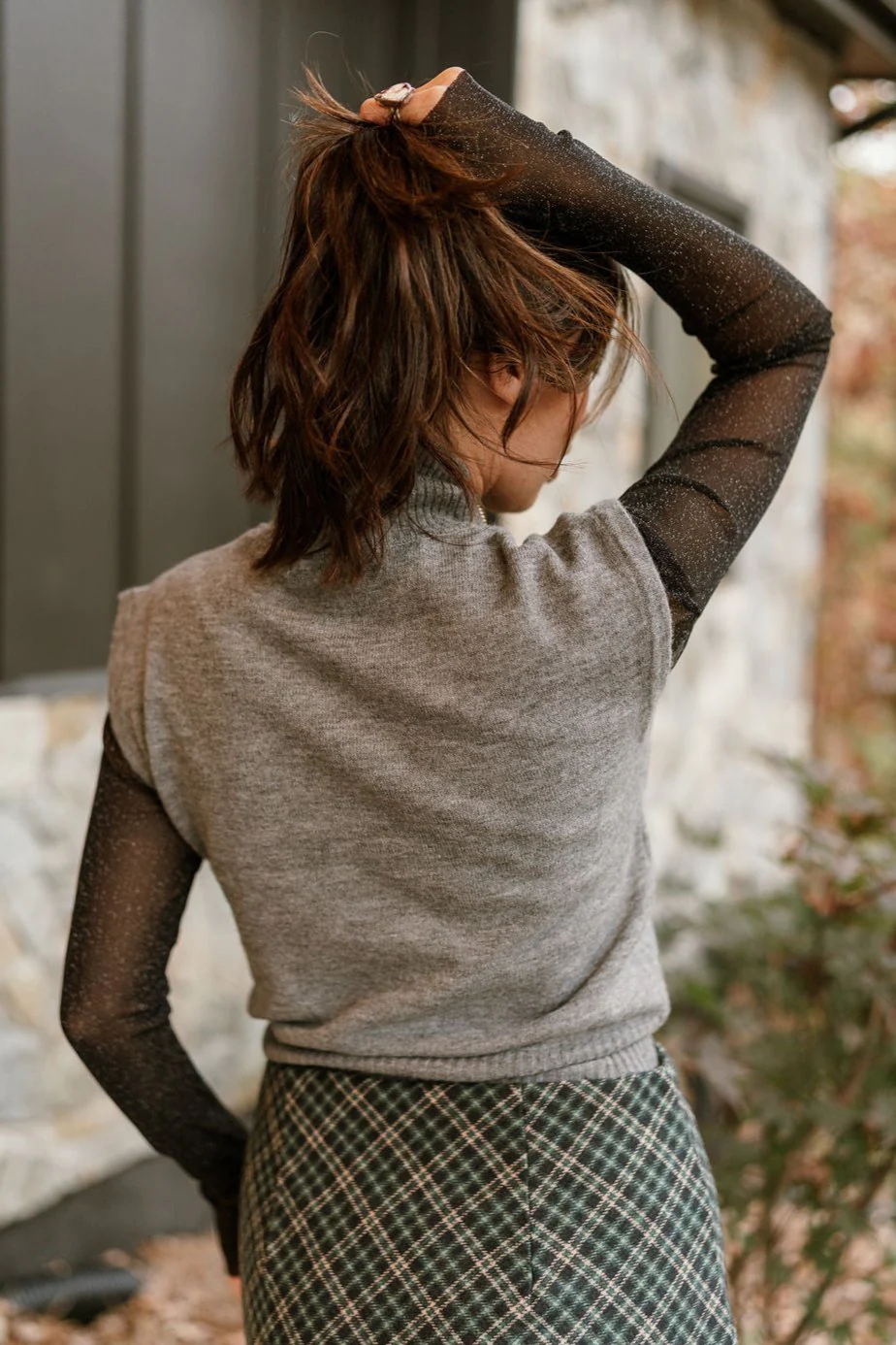 Luna Charcoal Grey Sweater Vest - Image 14