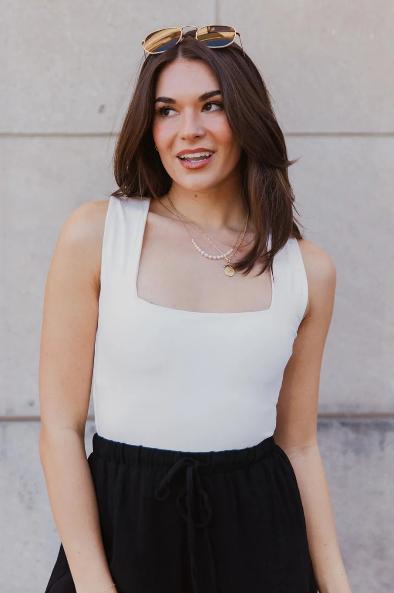 Luna Cream Sleeveless Bodysuit