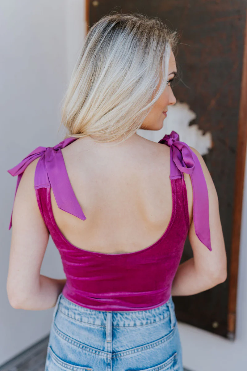 Luna Velvet Bodysuit in Pink - Image 6