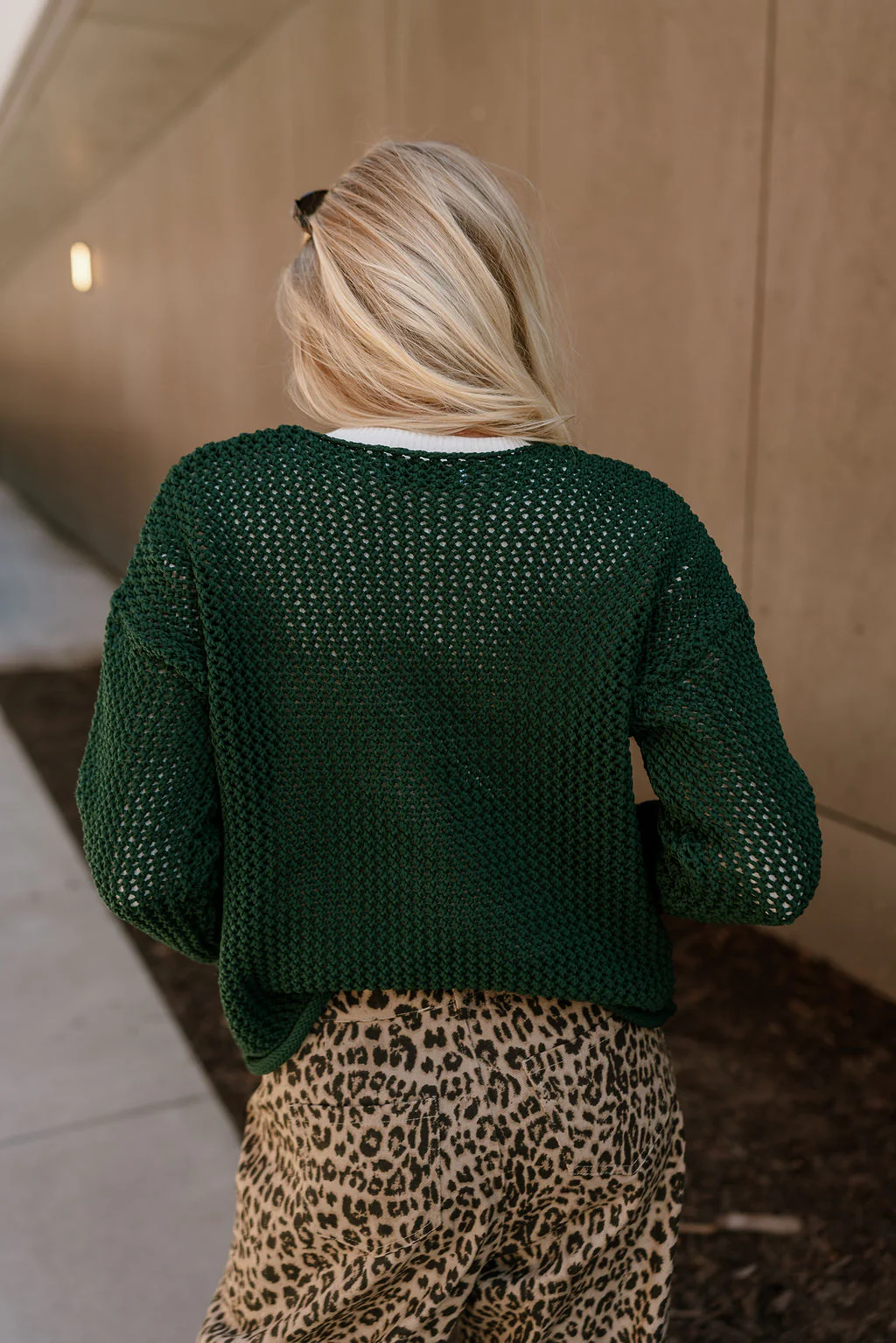 Lydia Forest Green & Gold Buttons Cardigan - Image 9