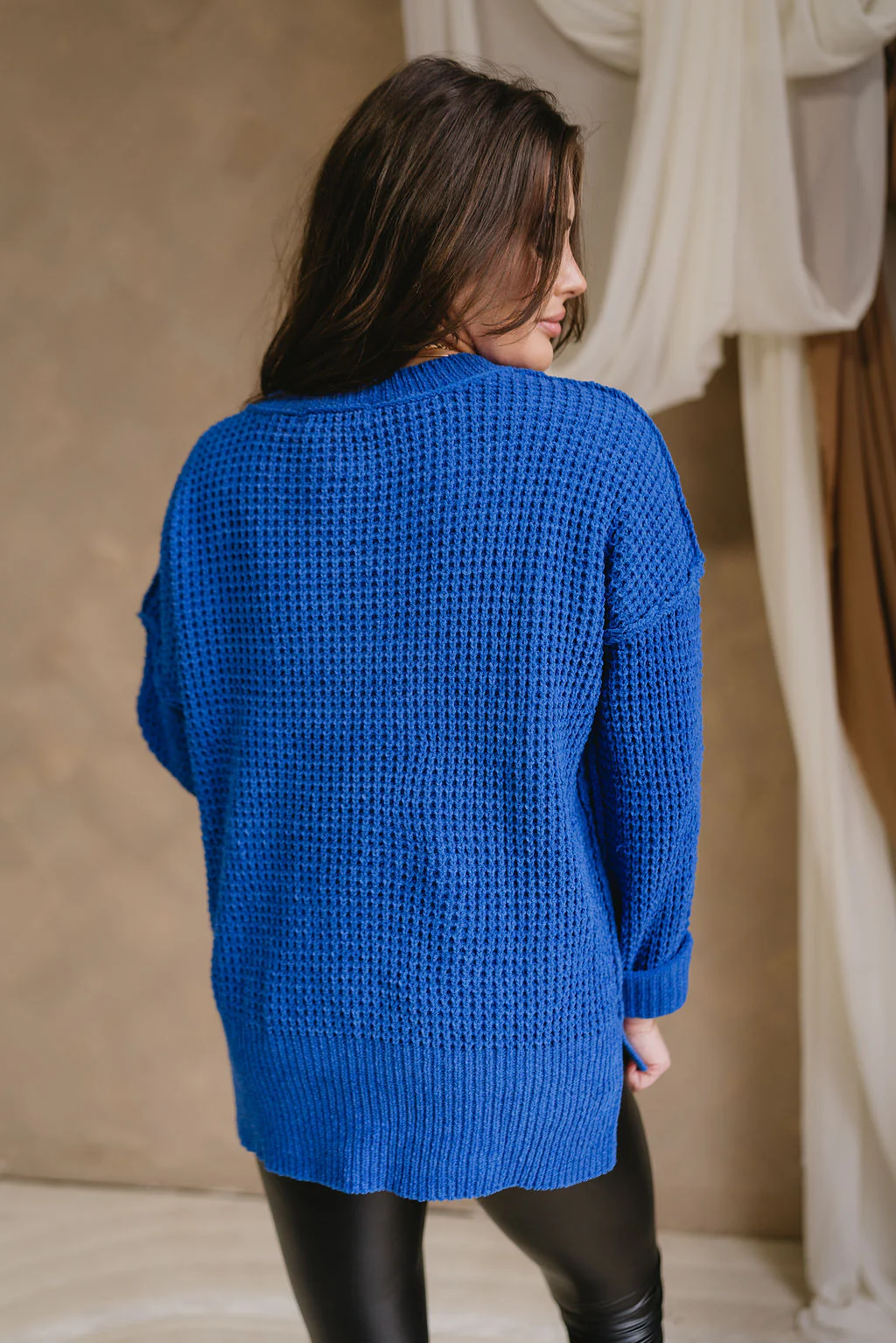Lyla Royal Blue Long Sleeve Sweater - Image 4