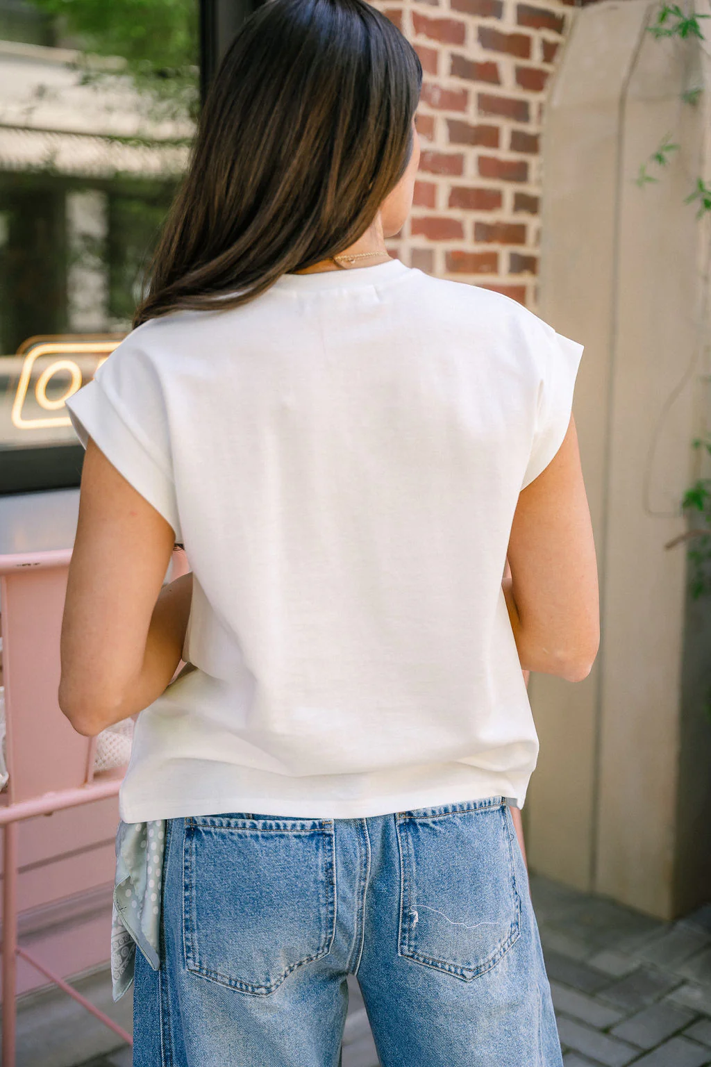Madden Ivory Sleeveless Tee - Image 4