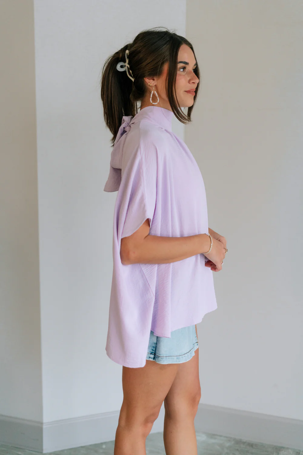 Madilyn Lavender High Neck Top - Image 7