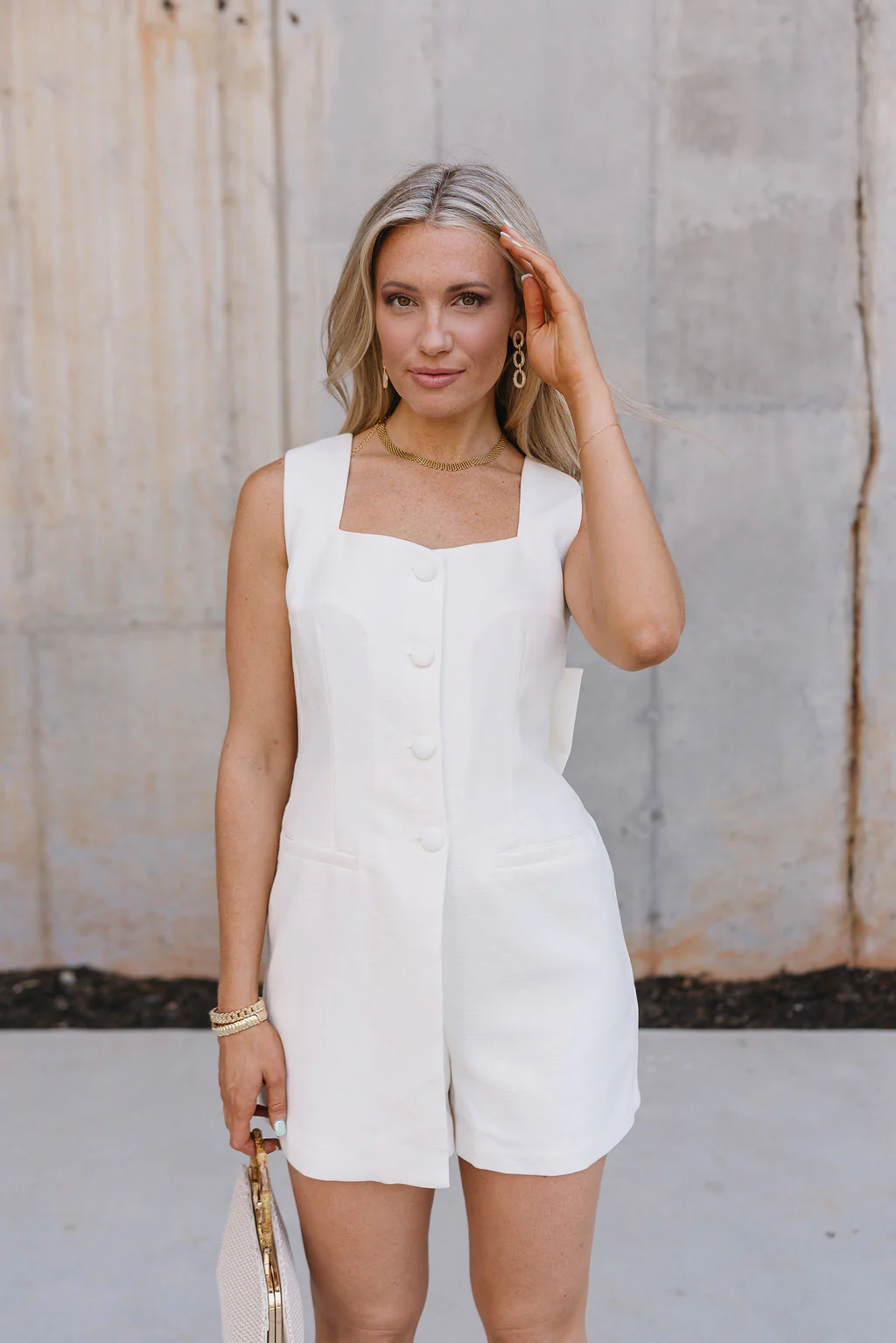 Madilyn White Back Bow Romper - Image 5