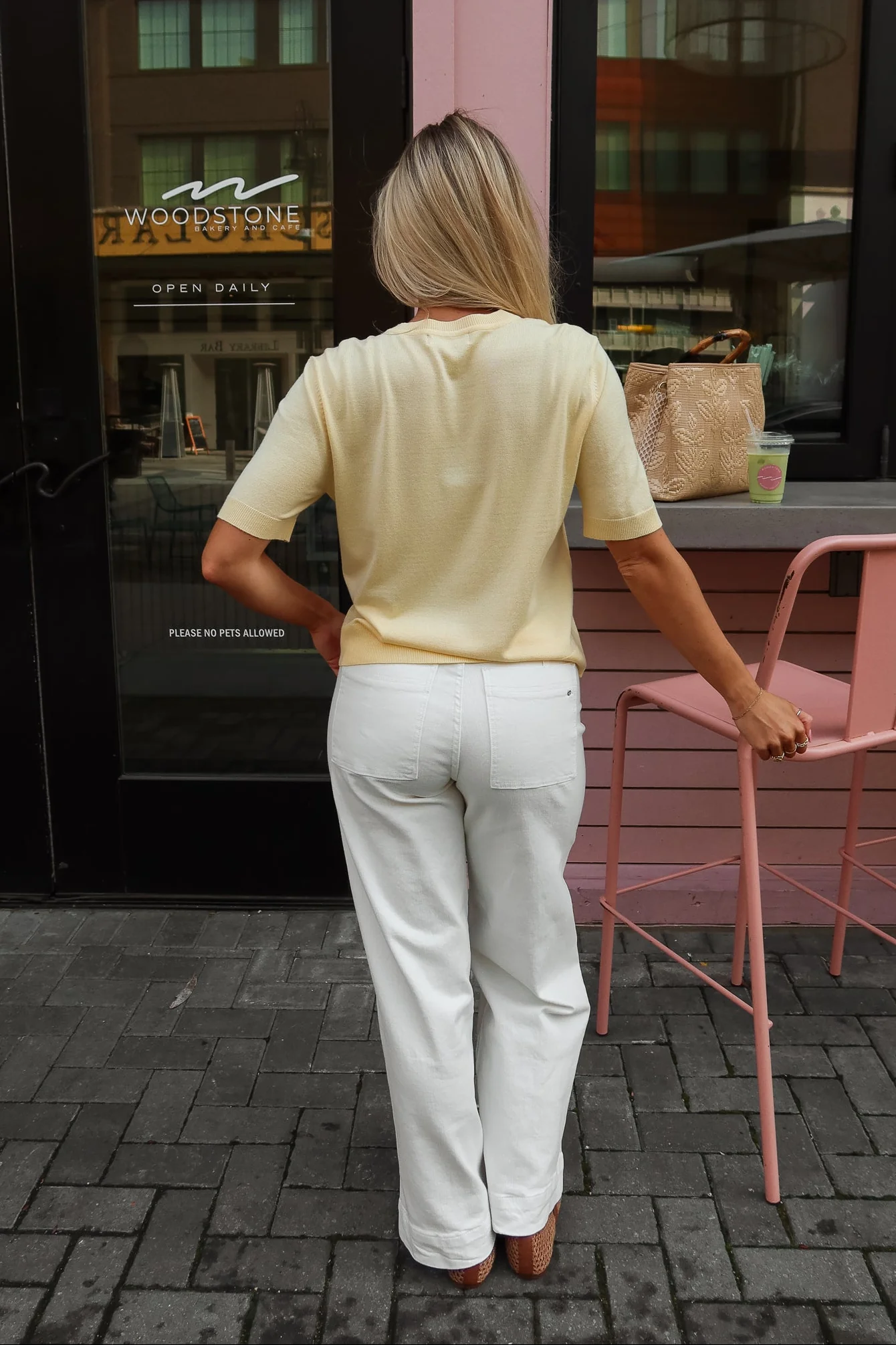 Maeve Pale Yellow Short Sleeve Cardigan - Image 6