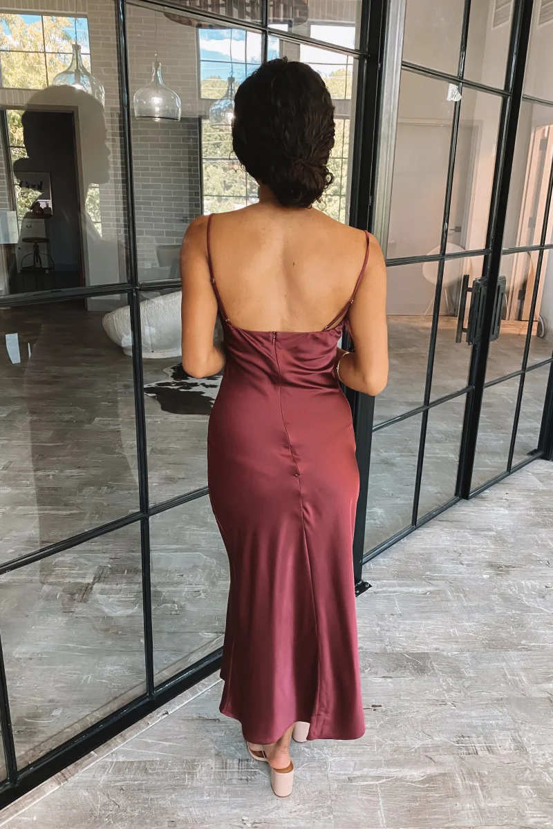 Magic Moment Dress in Burgundy - Image 6