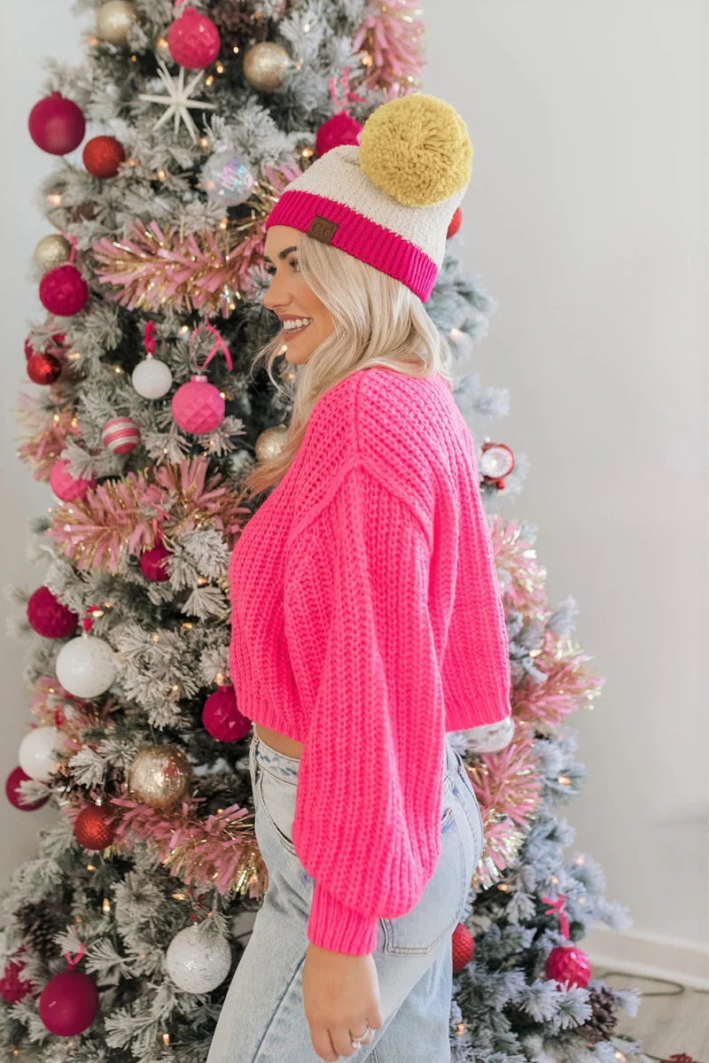 Make A Statement Sweater in Pink - Image 5