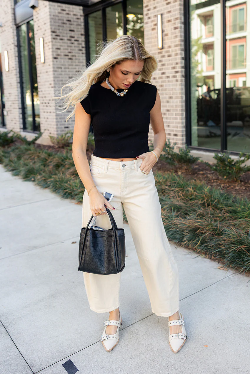 Malia Black Knit Sleeveless Sweater