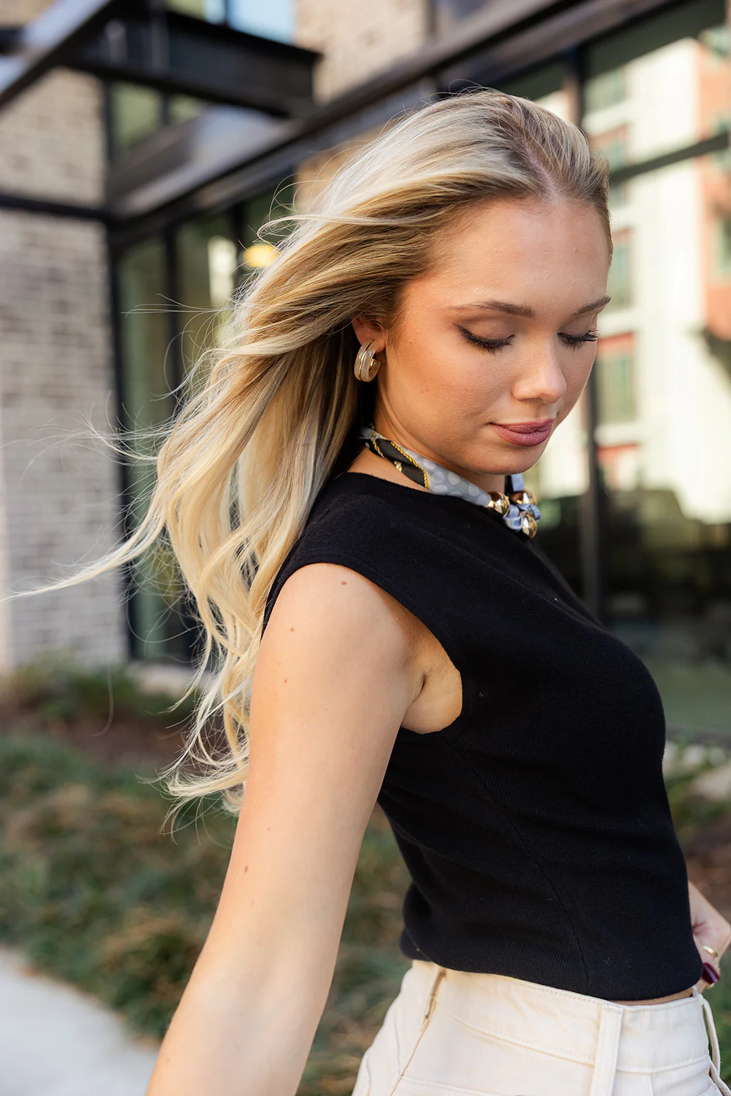 Malia Black Knit Sleeveless Sweater - Image 6