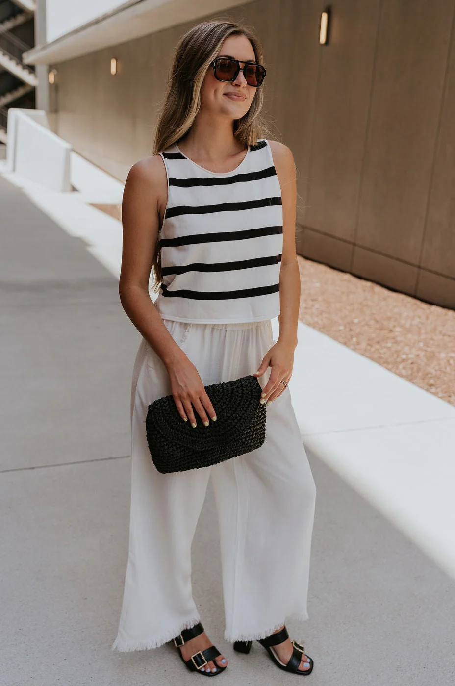 Mallory Off White & Black Stripe Tank - Image 6