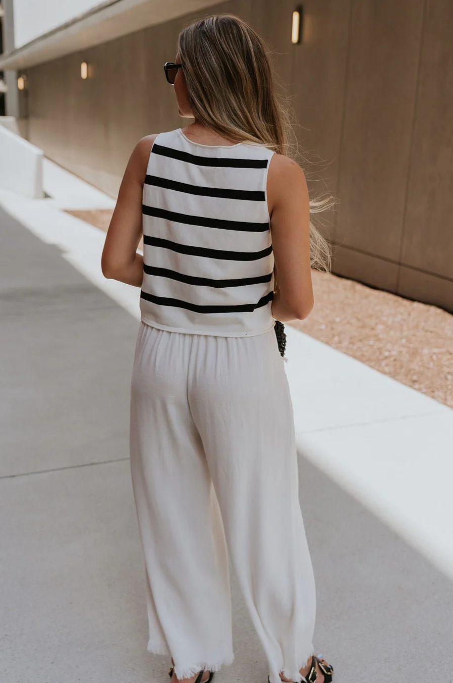 Mallory Off White & Black Stripe Tank - Image 9