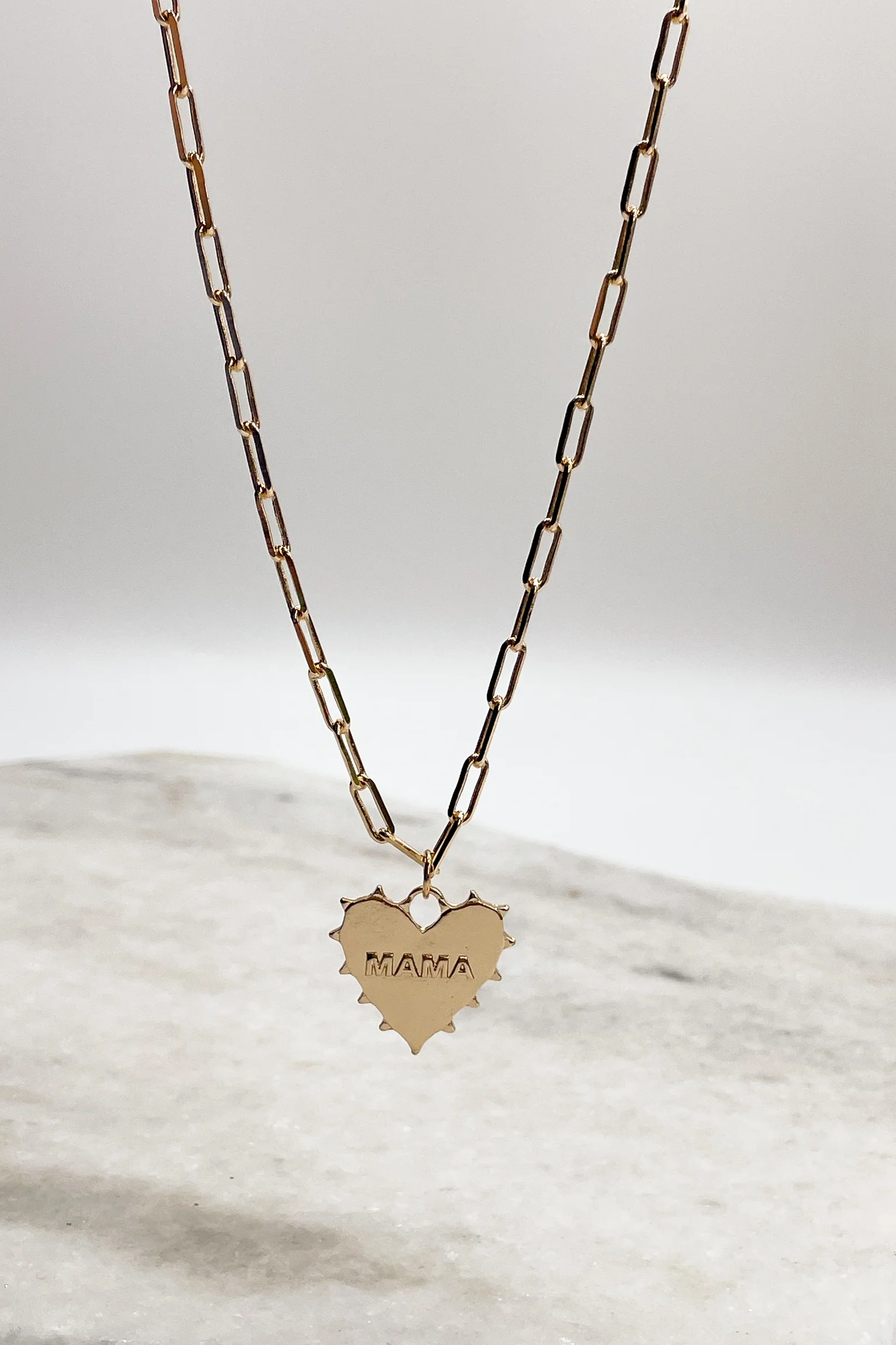 Mama Gold Heart Necklace