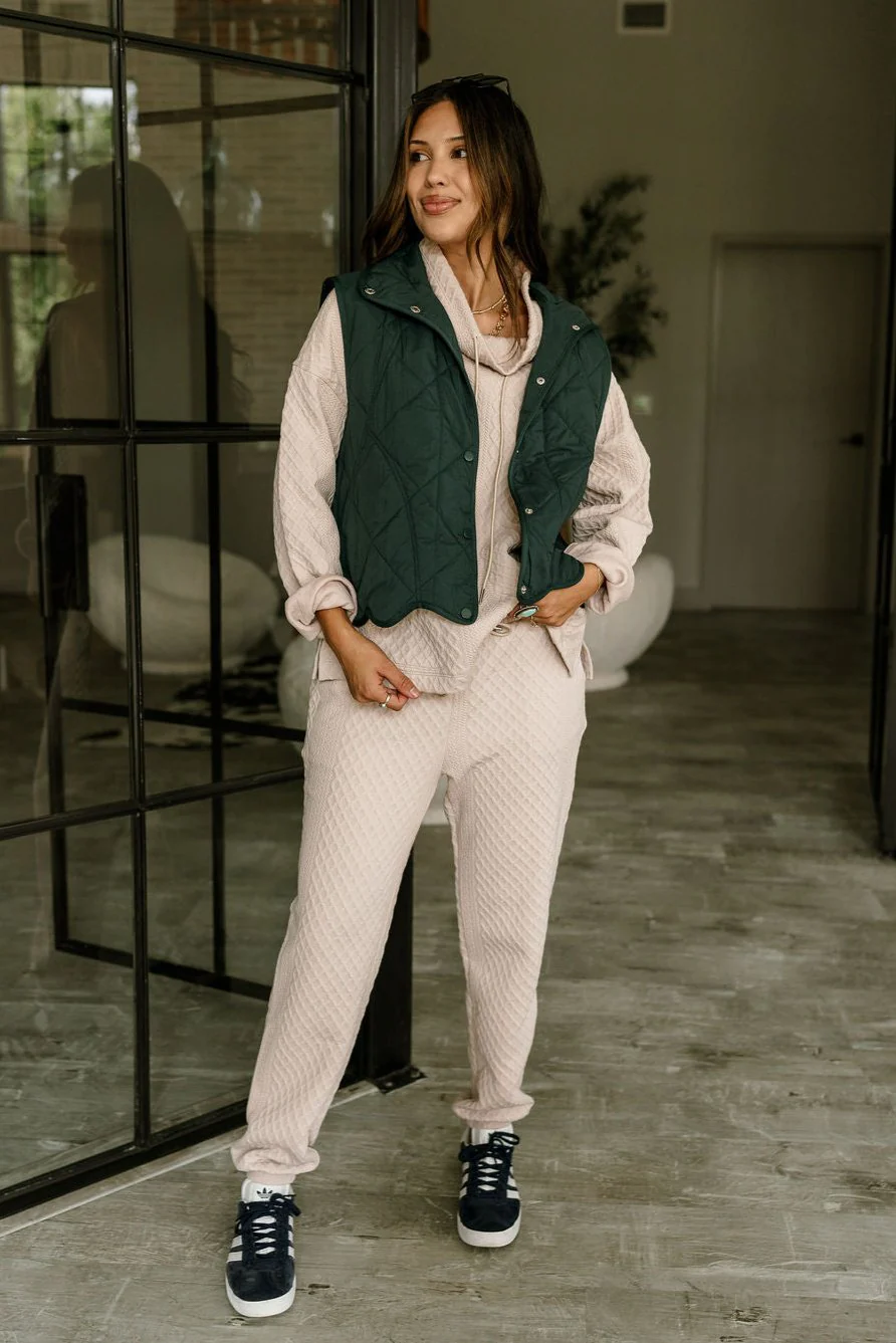 Mandy Teal Scalloped Puffer Vest - Image 6