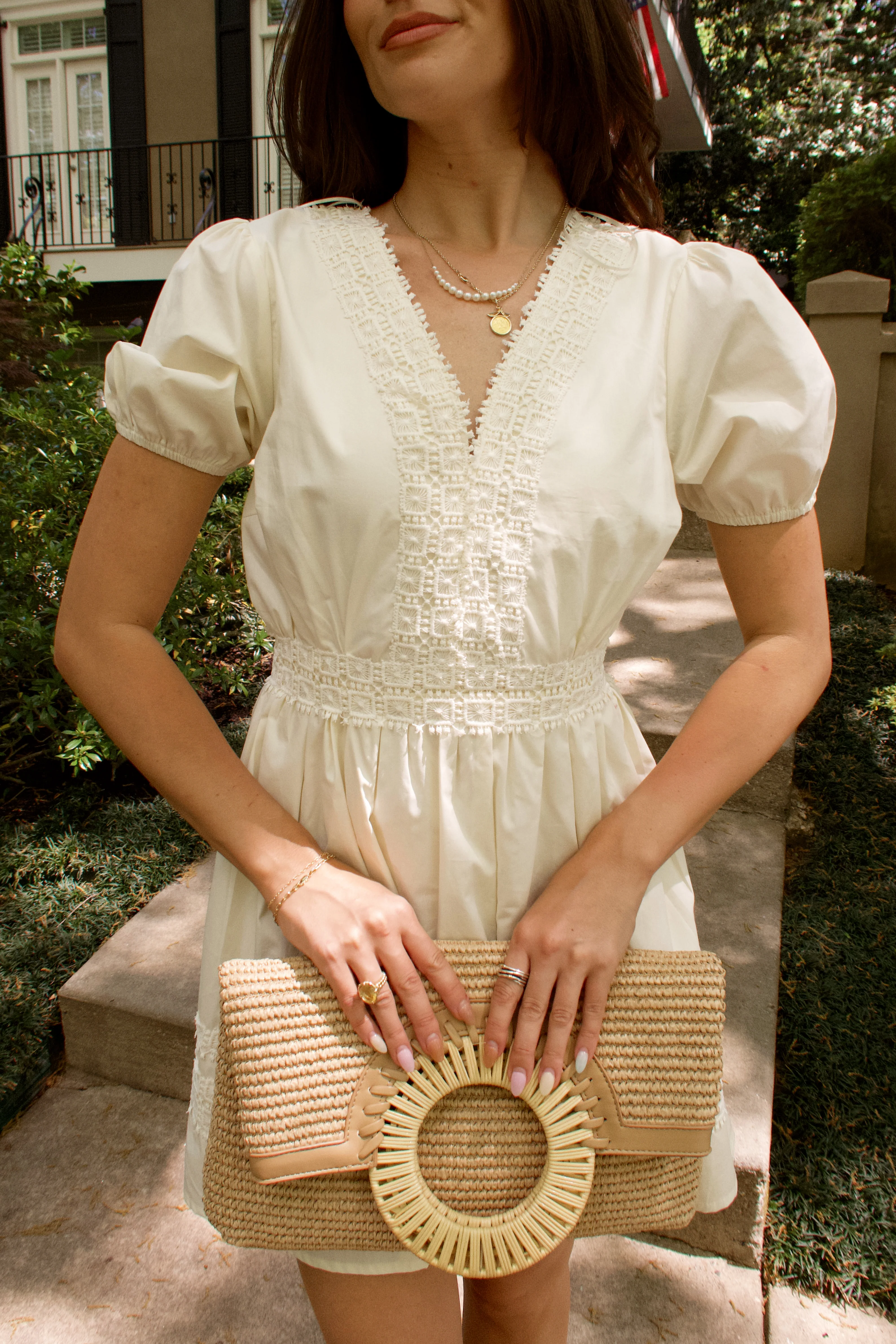 Maren Cream Lace Mini Dress - Image 2
