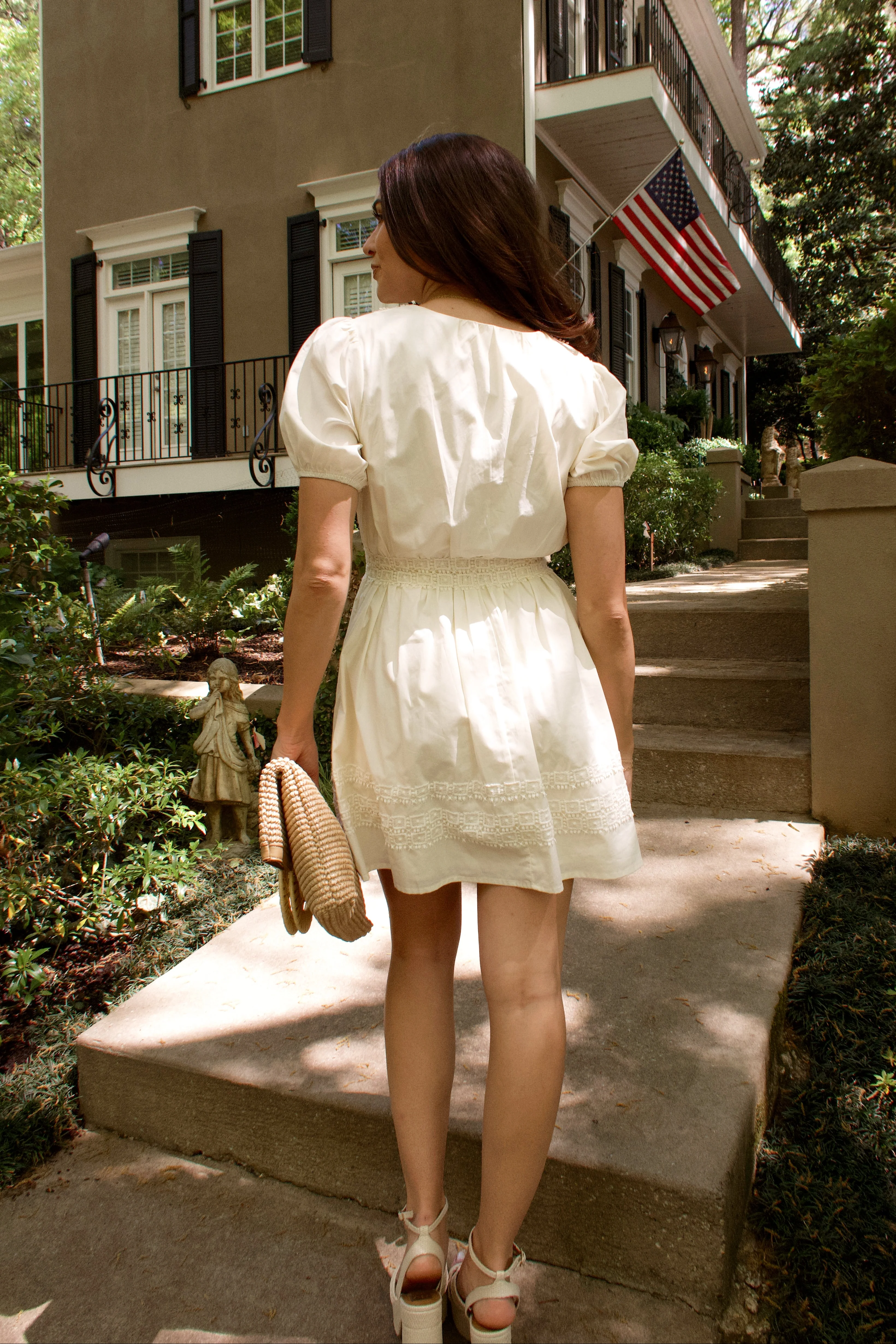 Maren Cream Lace Mini Dress - Image 4