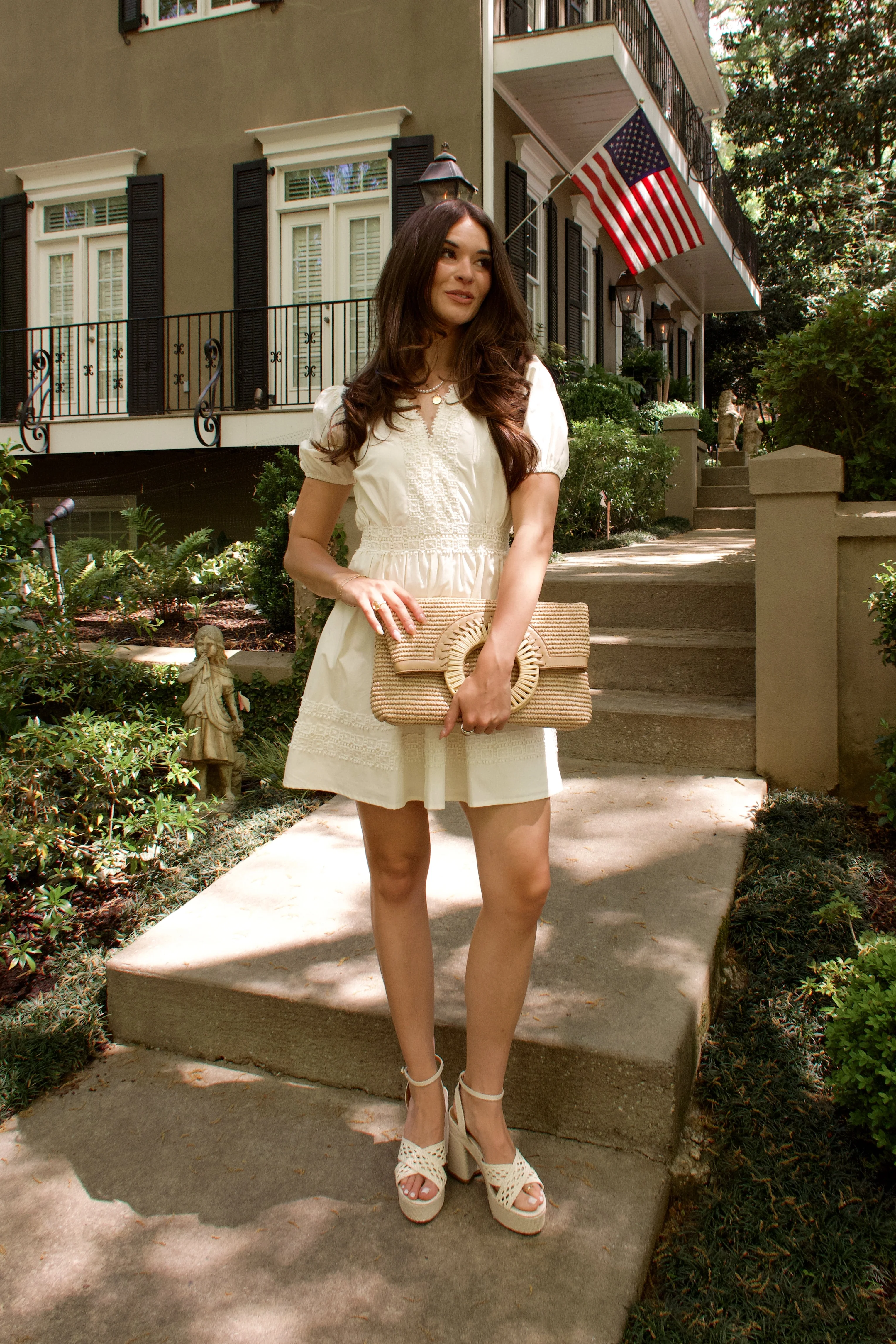 Maren Cream Lace Mini Dress - Image 5
