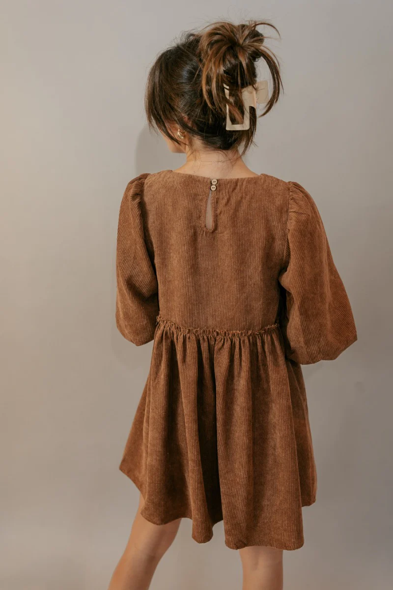 Margaret Brown Corduroy Babydoll Dress - Image 7