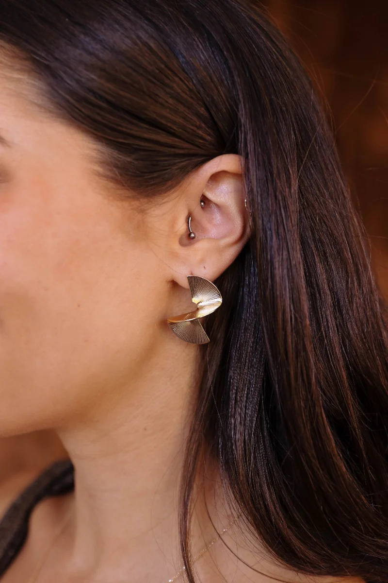 Margaret Gold Dimensional Stud Earrings