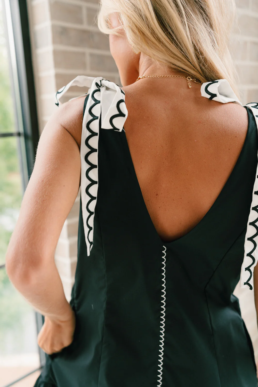 Margo Black & White Mini Dress - Image 7