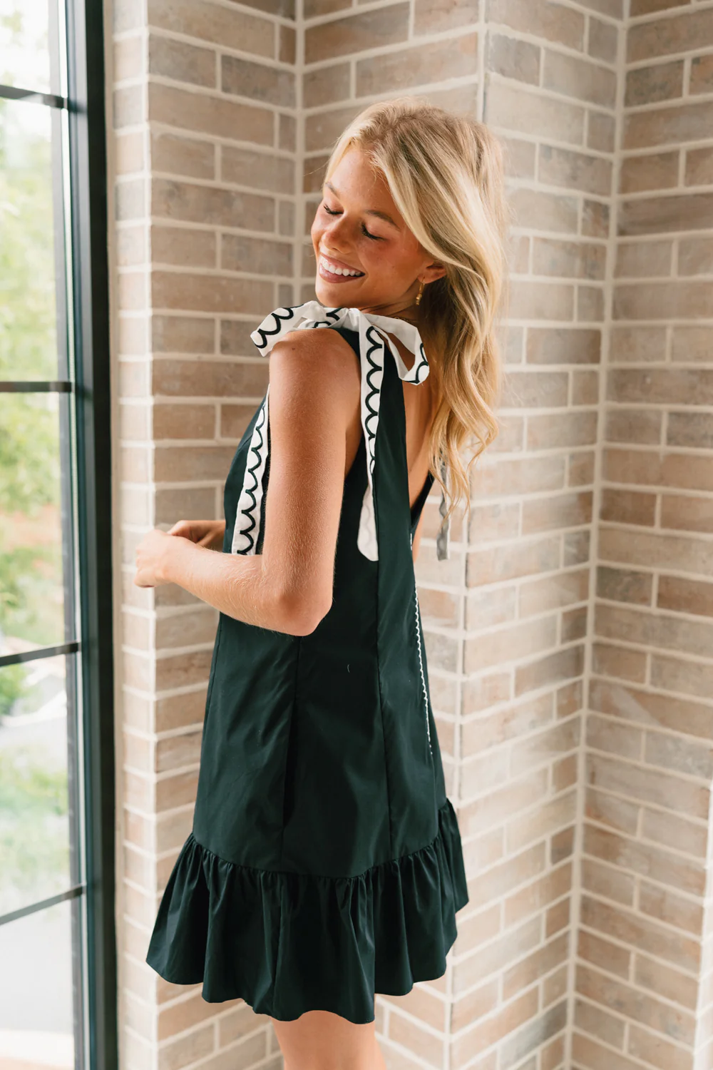 Margo Black & White Mini Dress - Image 9