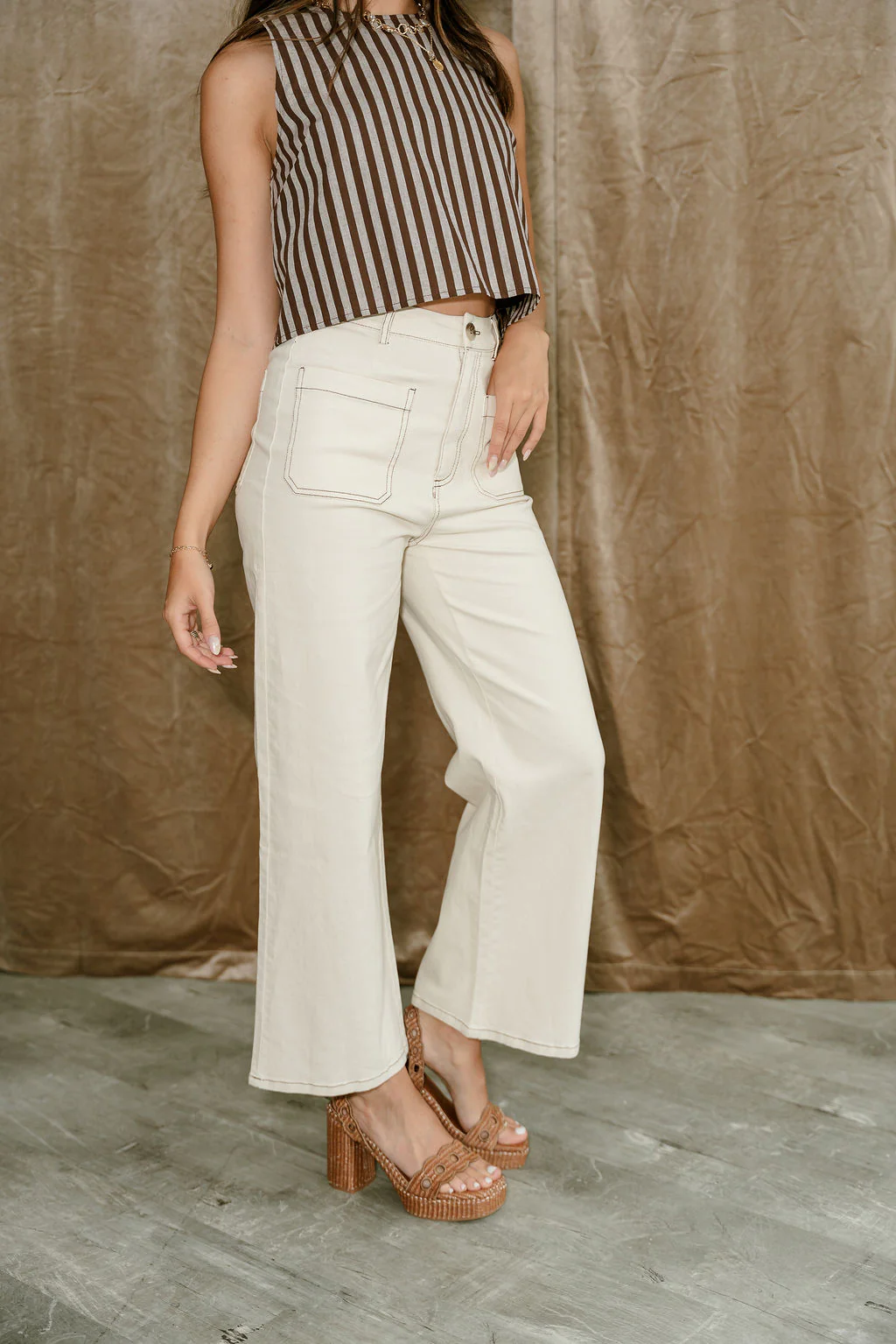 Mariah Cream Denim Pants - Image 6