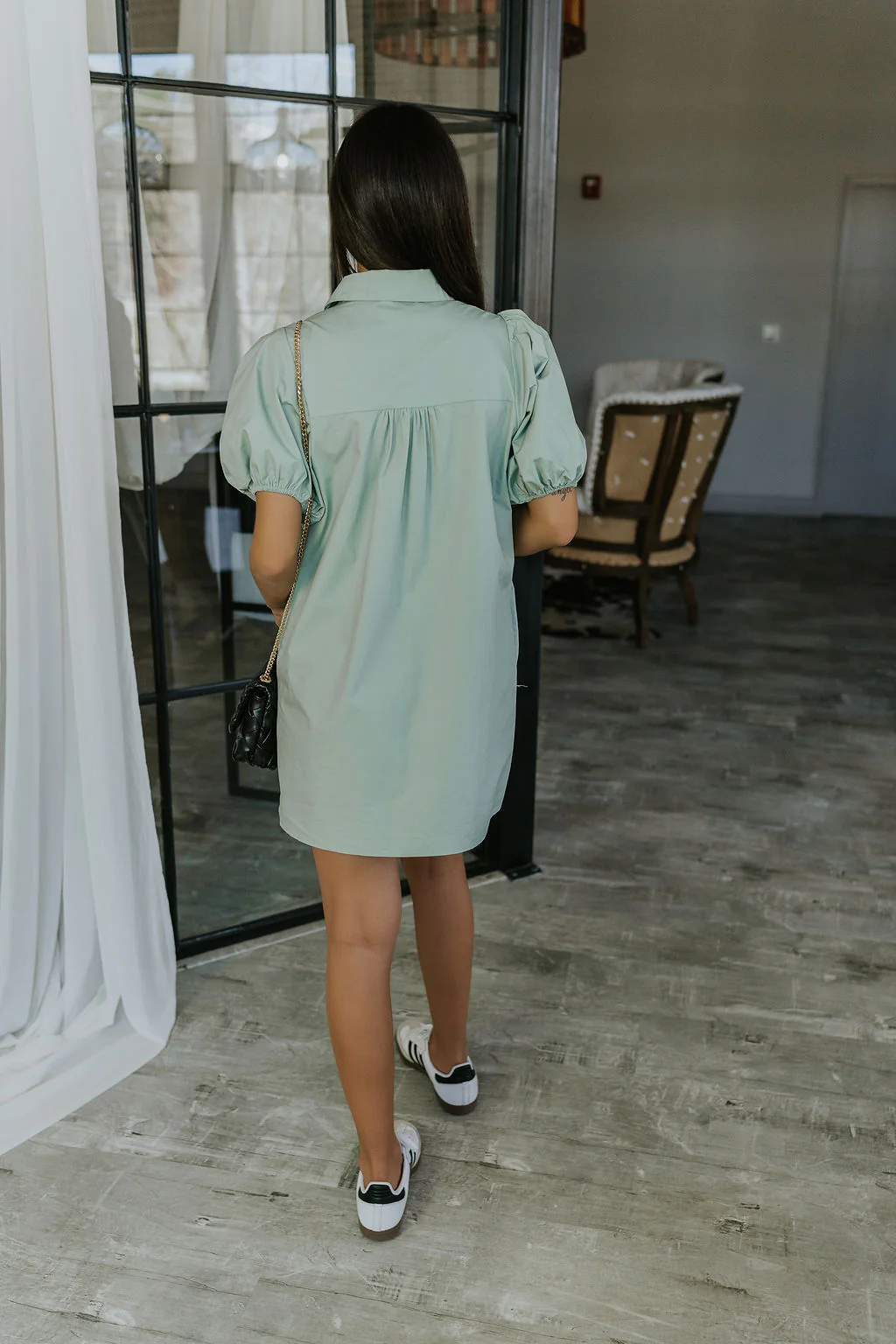Marianna Sage Short Sleeve Dress - Image 4